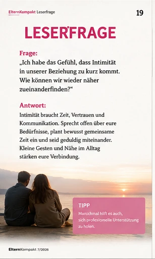 Leserfrage: Wenn Intimität zu kurz kommt