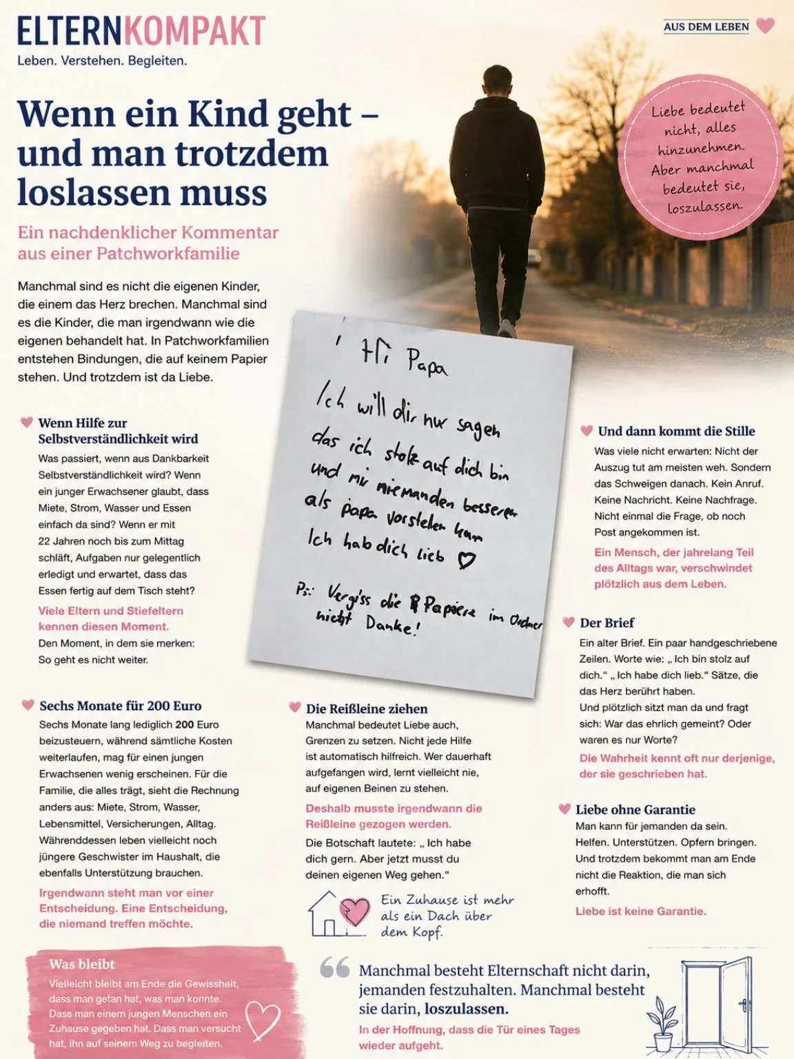 Wenn ein Kind geht – und man trotzdem loslassen muss