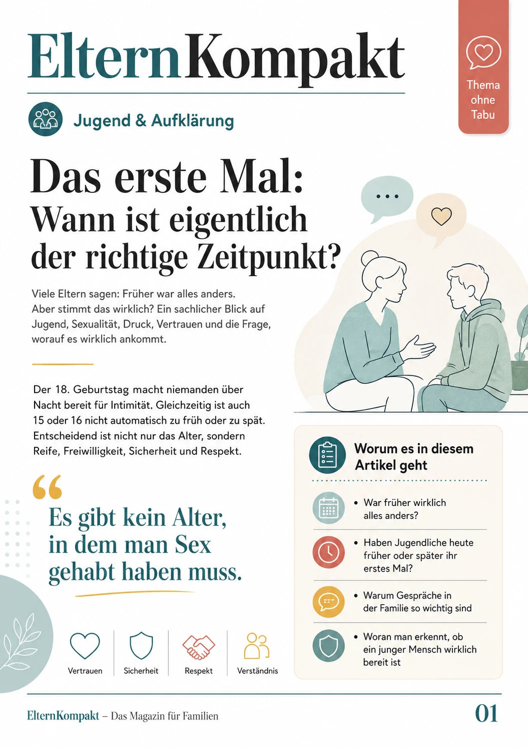Das erste Mal – Druckseite 1