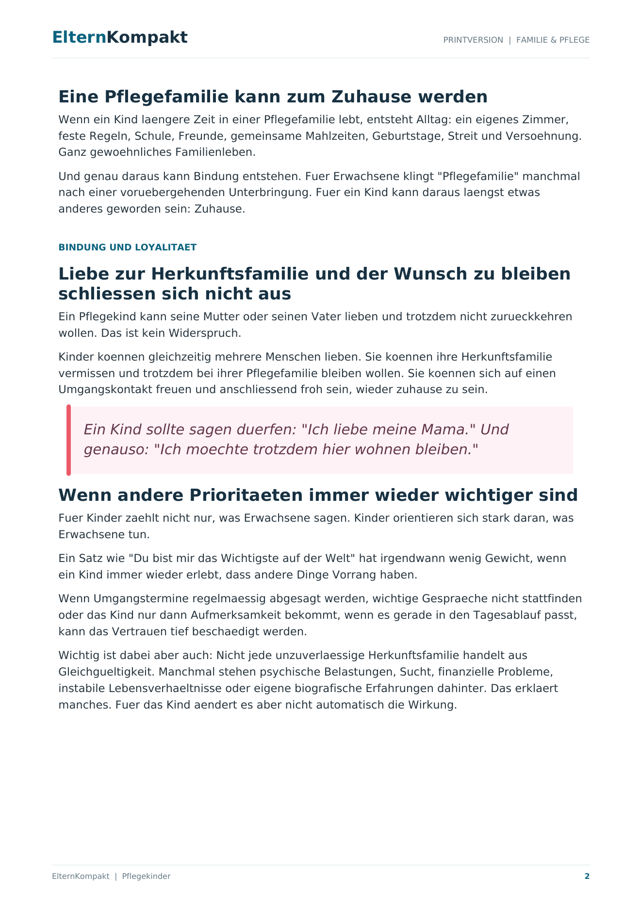 ElternKompakt Pflegekinder Seite 2